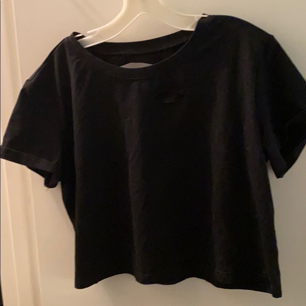 Distressed crop top